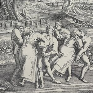 Bruegel, Epileptics Walking to the Left, Print, Bookplate, Art, ~ 241229-WH 70